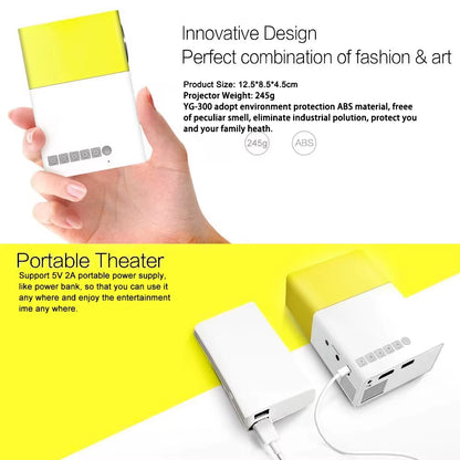 2025 HOT YG300 MINI Projector with Wifi 320X240 720P UHD Home Theater Video System Cinema LCD Projectors LED LCD Pocket 3D